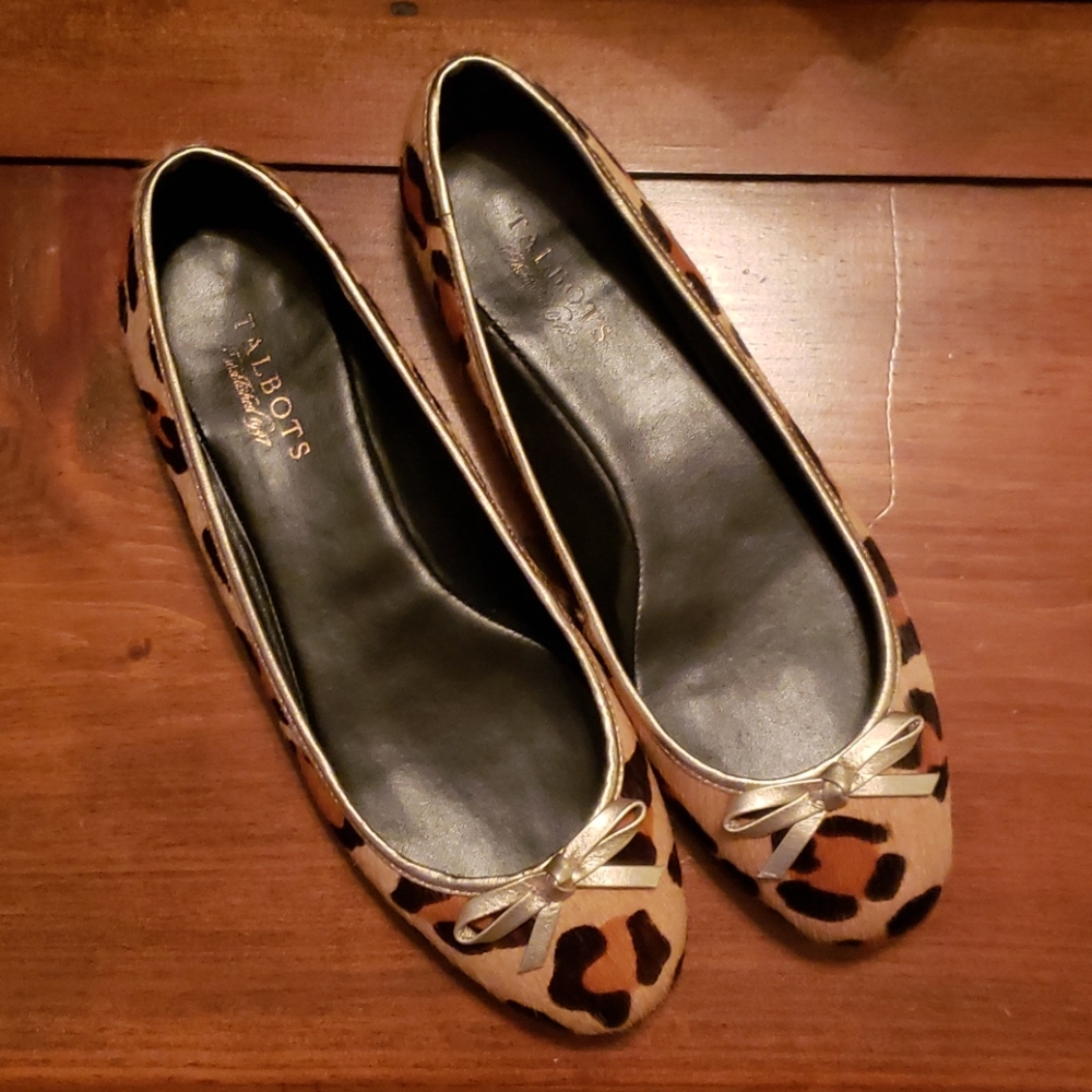 Talbots Animal Print Flats, Size 9.5M
